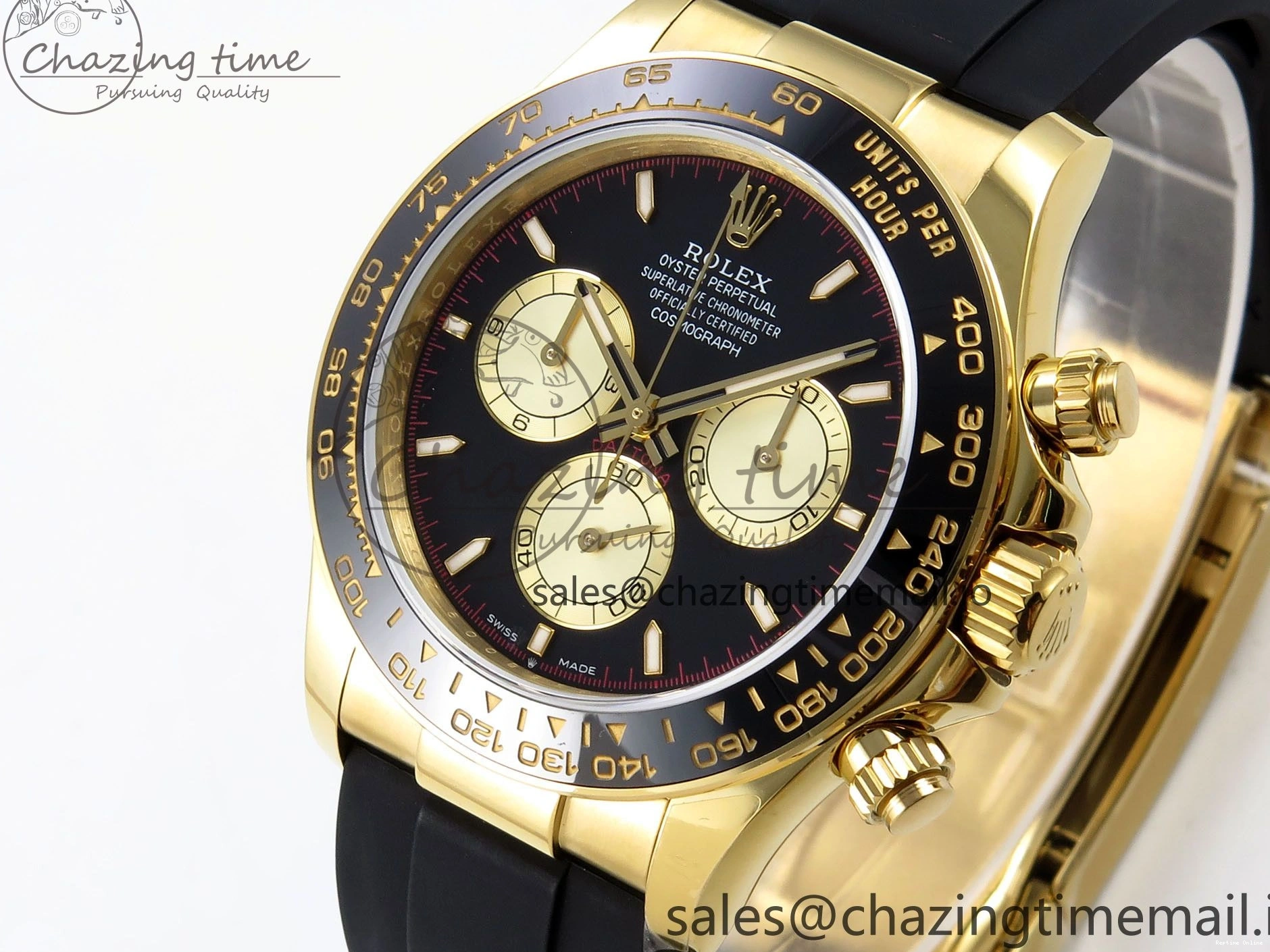 1230 Bold Daytona 126518 QF 1:1 Best Edition Black YG Dial on Oysterflex Strap SH4131 V6（Gain Weight） 1198